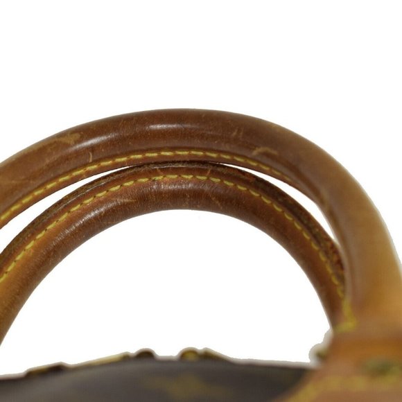 Authentic LOUIS VUITTON LV Logo Alma Hand Bag Monogram Leather Brown France - Picture 12 of 16